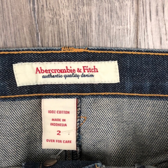 Abercrombie & Fitch Vintage Look Denim Skirt Sz 2 - Picture 7 of 8